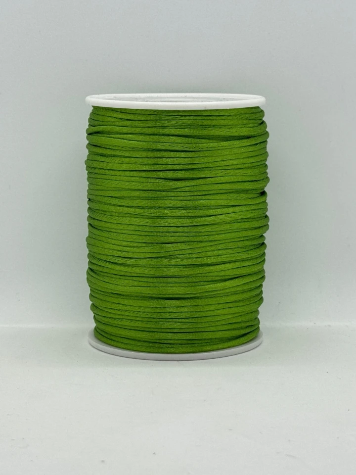 Шнур атласний корсетний 2.3 мм (100 ярдів/91,44 м.), 93 салатовий
