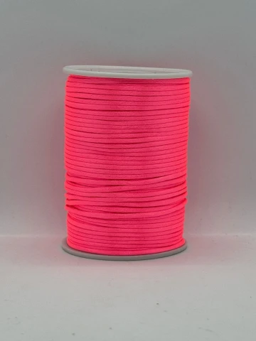 Атласная корсетная тесьма 2.3 мм (100 ярдов/91,44 м.), 109 яркий розовый