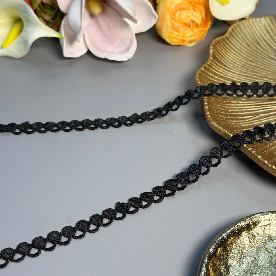 Мереживо поліестер ВВ104783а (30 ярдів/27.3 м.), чорний