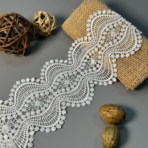 Мереживо поліестер 182 10 см.(20 метрів), білий