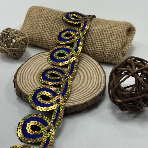 Тасьма клейова люрекс  8193 (4.8 м), електрик