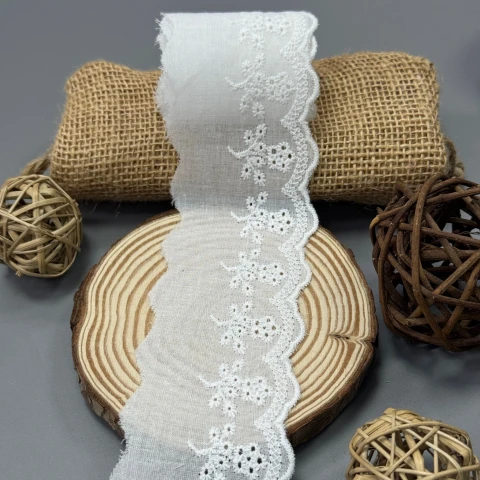 Мереживо прошва 5060 6 см.(32 ярдів/29,26 м.), Білий