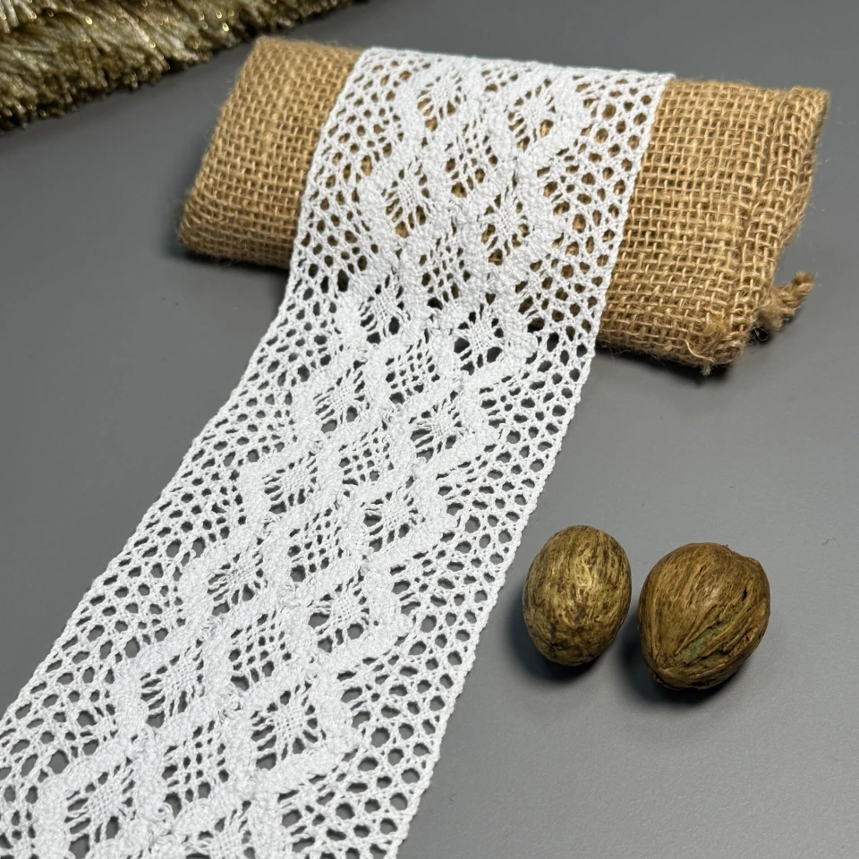 Мереживо макраме 7979 9.5 см(50 ярдів/45,7 м.), білий