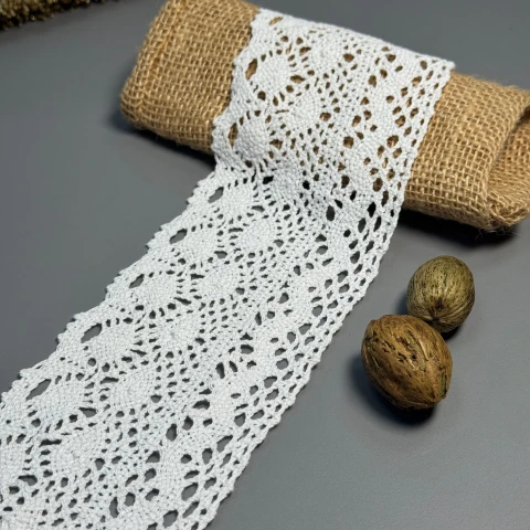 Мереживо макраме 5327 8 см (50 ярдів/45,7 м), білий