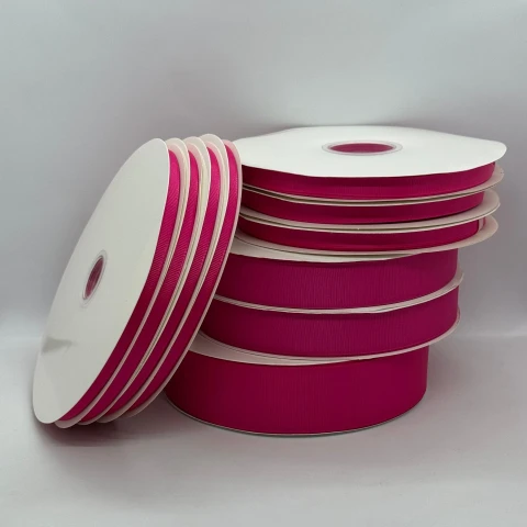 Стрічка репс 1 см (25*100 ярд/ 91 м.), 1027 малиновий