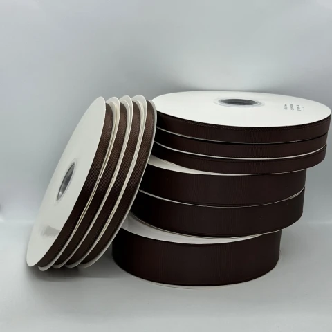 Стрічка репс 2,5 см (12*100 ярдів/91 м.), 1142 темно коричневий