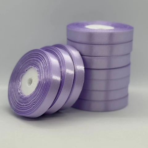 Стрічка атласна 1.2 см (10*36 ярдів), 44 світлий бузок