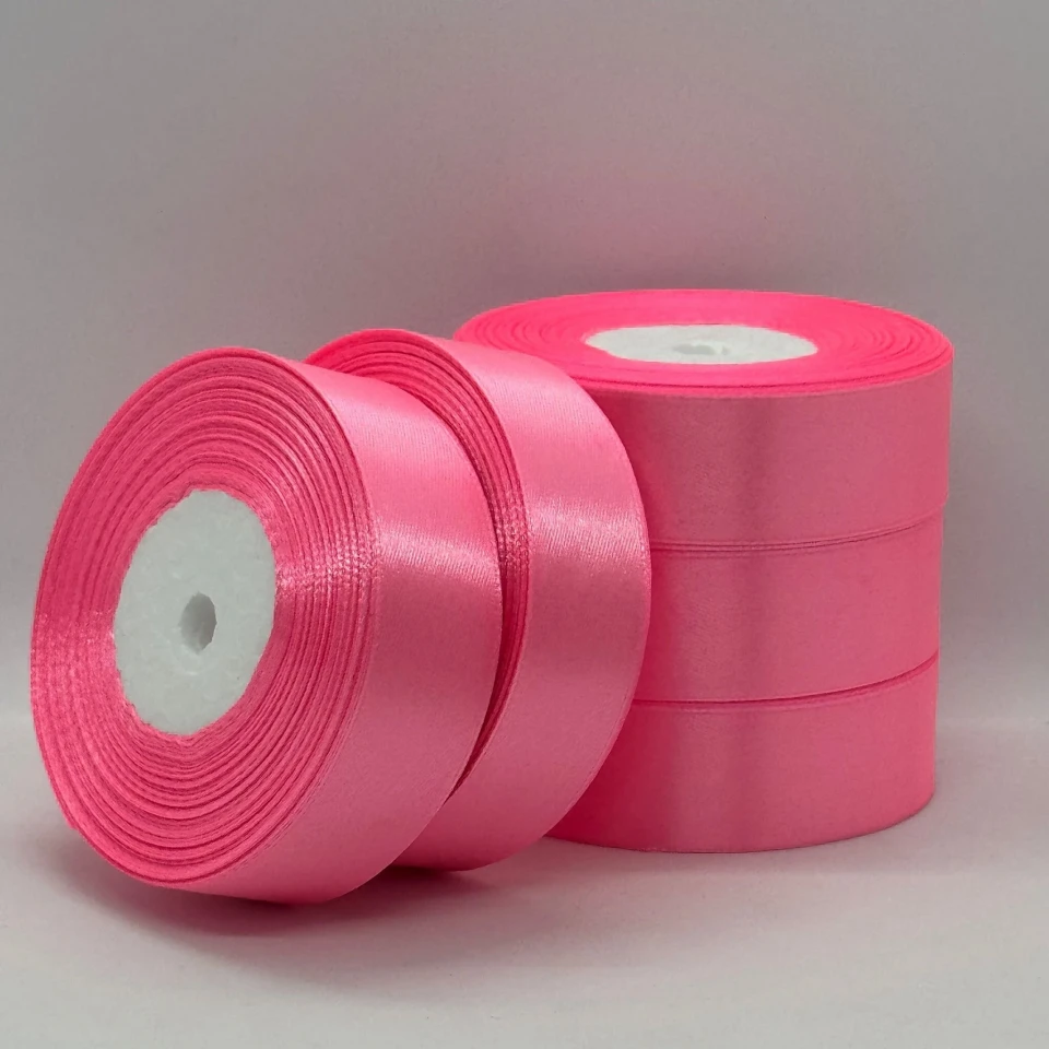 Стрічка атласна 2.5 см (5*36 ярдів), 05 барбі