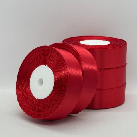 Стрічка атласна 2.5 см (5*36 ярдів), 133 кардинальский