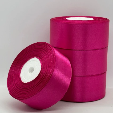 Стрічка атласна 4 см (5*36 ярдів) , 27 малина