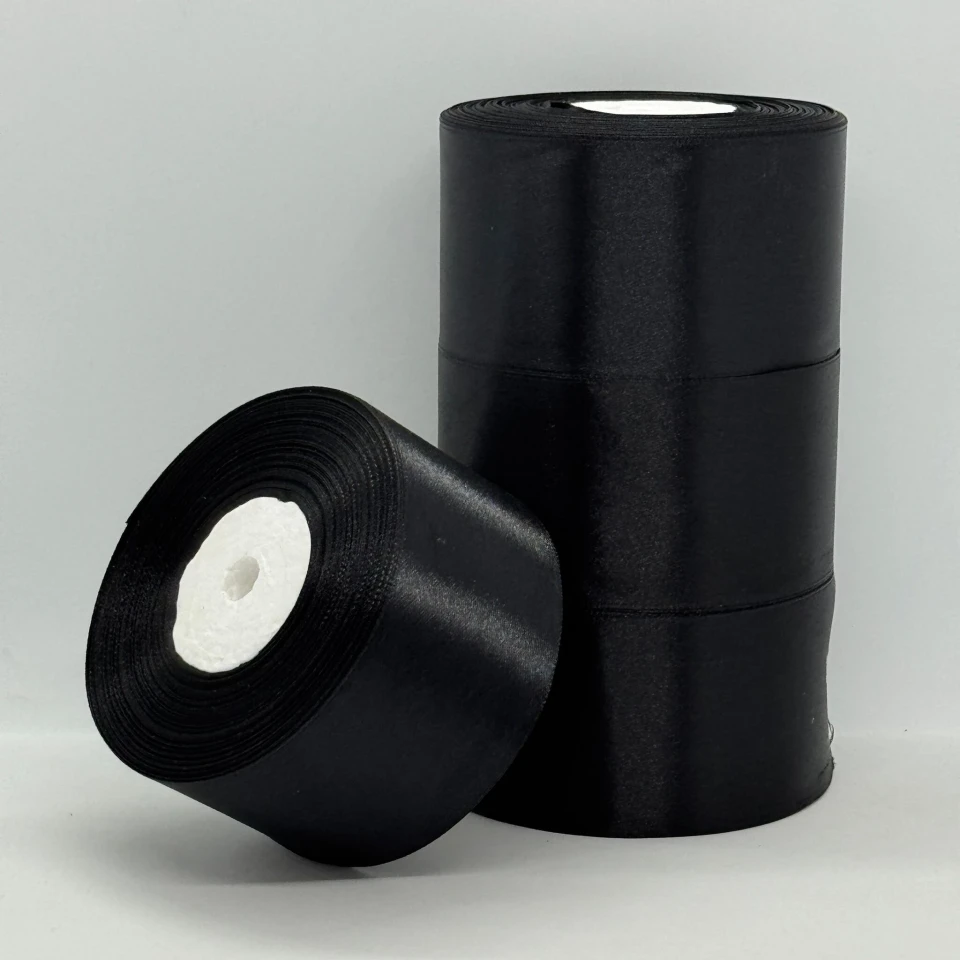 Стрічка атласна 5 см (4*36 ярдів), чорний