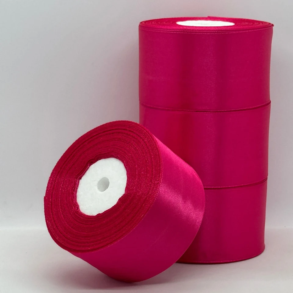 Стрічка атласна 5 см (4*36 ярдів), 28 малиновий