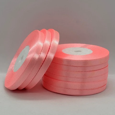 Стрічка атласна 0.6 см (10*36 ярдів), 89 світлий персик