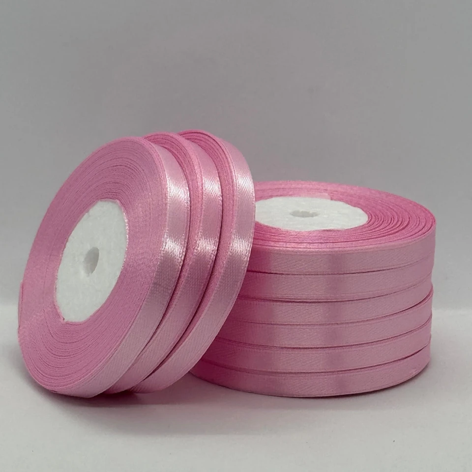 Стрічка атласна 0.6 см (10*36 ярдів), 93 світло рожевий