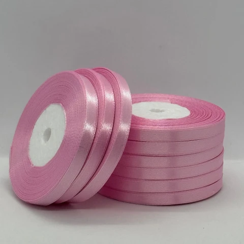 Стрічка атласна 0.6 см (10*36 ярдів), 93 світло рожевий