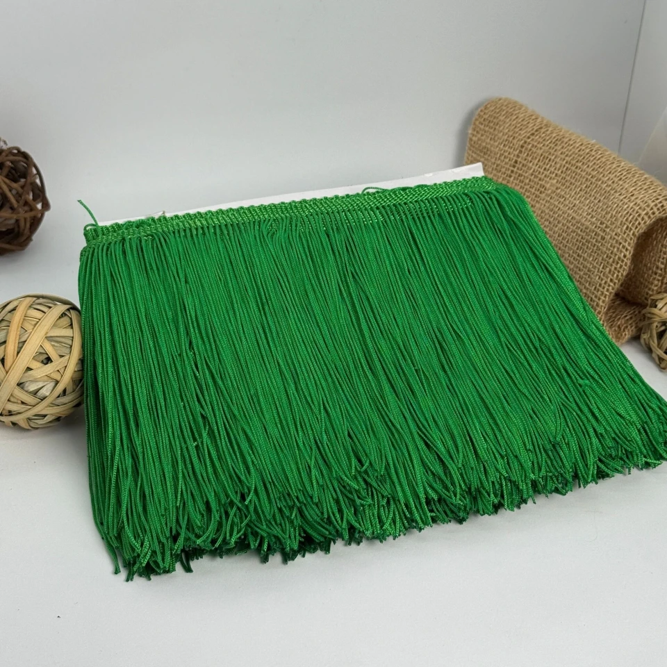 Бахрома танцювальна локшина 15 см (10 ярдів/9,14 м.), 19 зелений