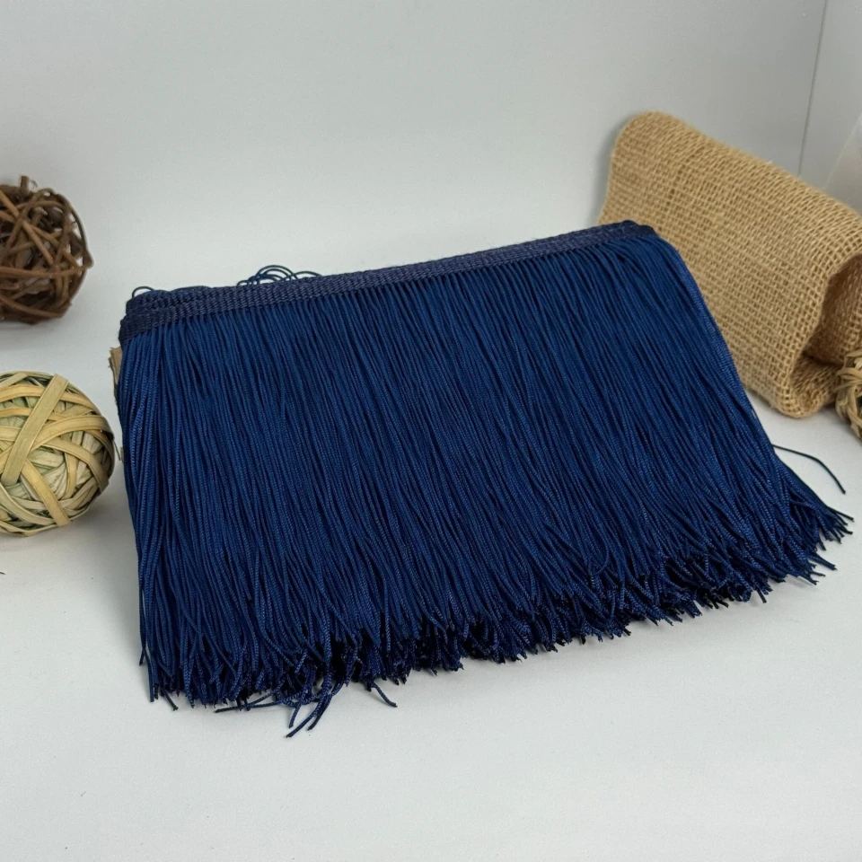 Бахрома танцевальная локшина 15 см (10 ярдов), 38 темно-синий