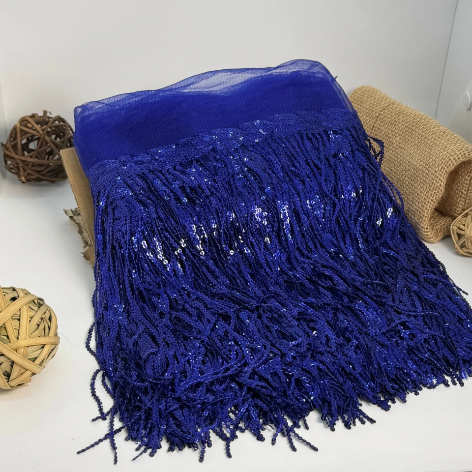 Бахрома танцювальна з паєткою 20 см (10 ярдів/9,14 м.), 31 електрик