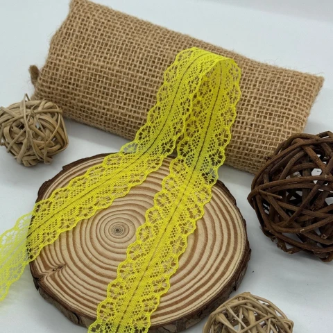 Мереживо не еластичне 1658-2 2.8см (400 ярдів/364 м.), 9 жовтий