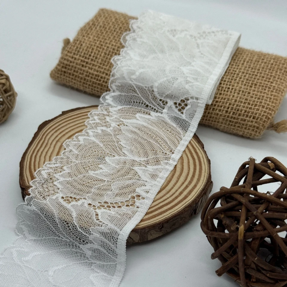 Мереживо стрейч 70027 (238 ярдів), білий