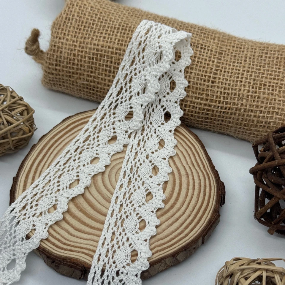 Кружево макраме 5160 2,8 см (200 ярдов/182,8 м.), молочный