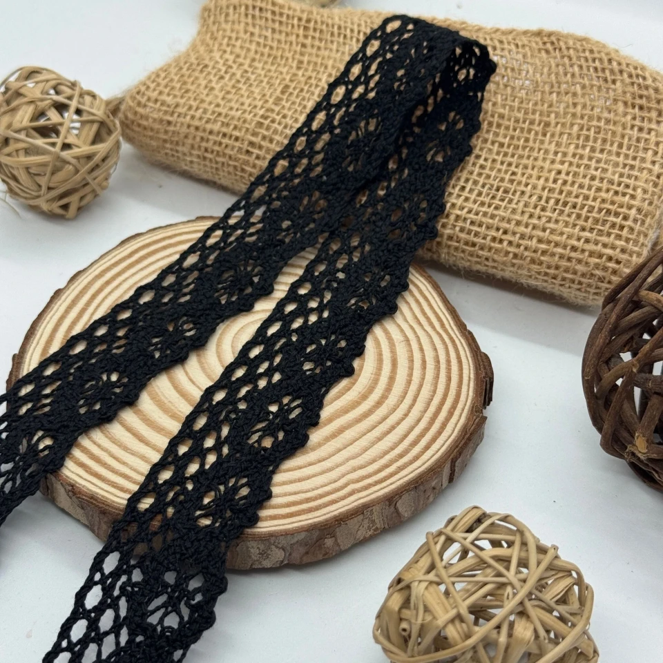 Мереживо макраме 8449 2,8 см (200 ярдів/182 м.), чорний