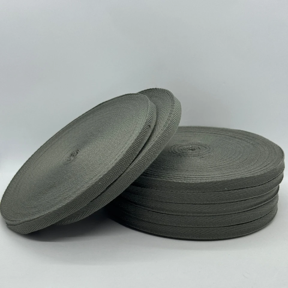 Стрічка кіпер 1 см (40) (40м.), 2192 темний сірий