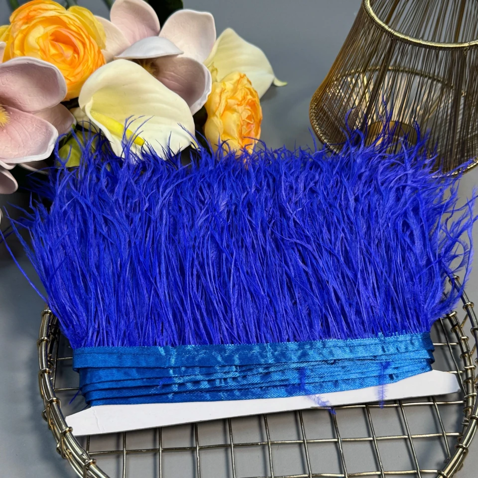 Пір'я на тасьмі 7-10 см (10 метрів), 34 електрик