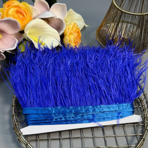 Пір'я на тасьмі 7-10 см (10 метрів), 34 електрик