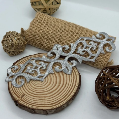 Аплікація клейова люрекс 1888 (20 шт.), срібло