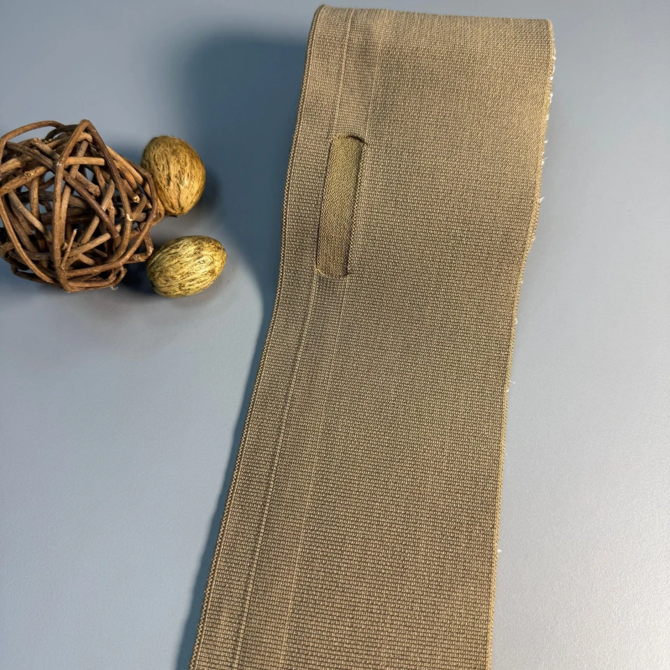 Пояс трикотажний довяз D#1 (8.5см*90 см), темний бежевий