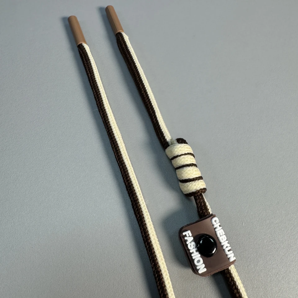 Шнурок в штани CHEBKUN (140 см), коричневий+молочний