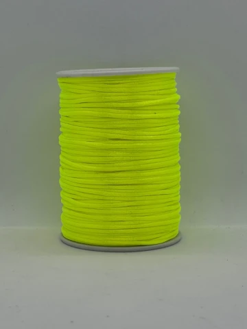 Атласная корсетная тесьма 2.3 мм (100 ярдов/91,44 м.), 53 зеленый неон