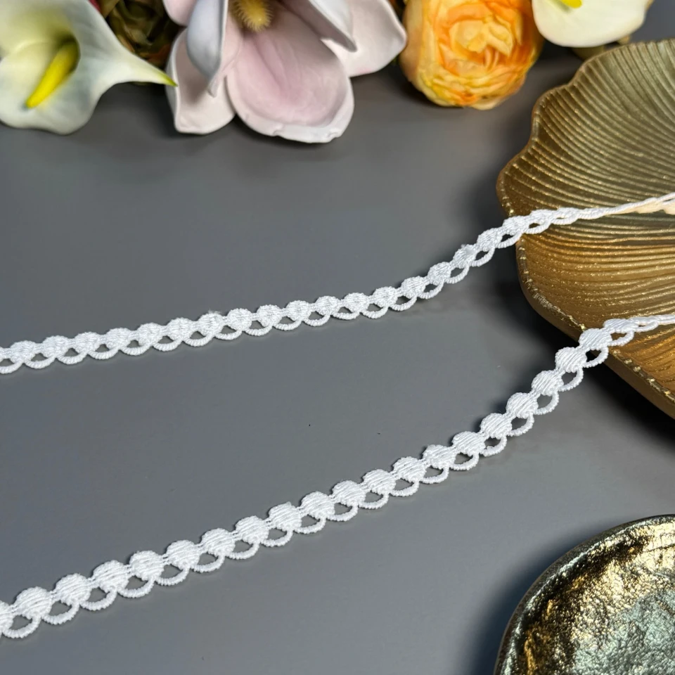 Мереживо поліестер ВВ104783а (30 ярдів/27.3 м.), теплий білий