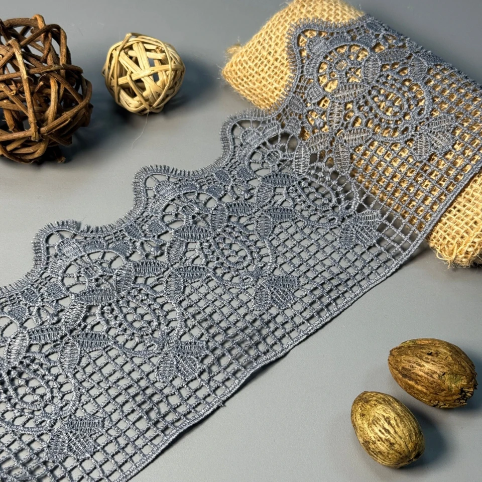 Мереживо поліестер 174 11,5 см.(19.5 метрів), сірий