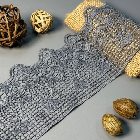 Мереживо поліестер 174 11,5 см.(19.5 метрів), сірий