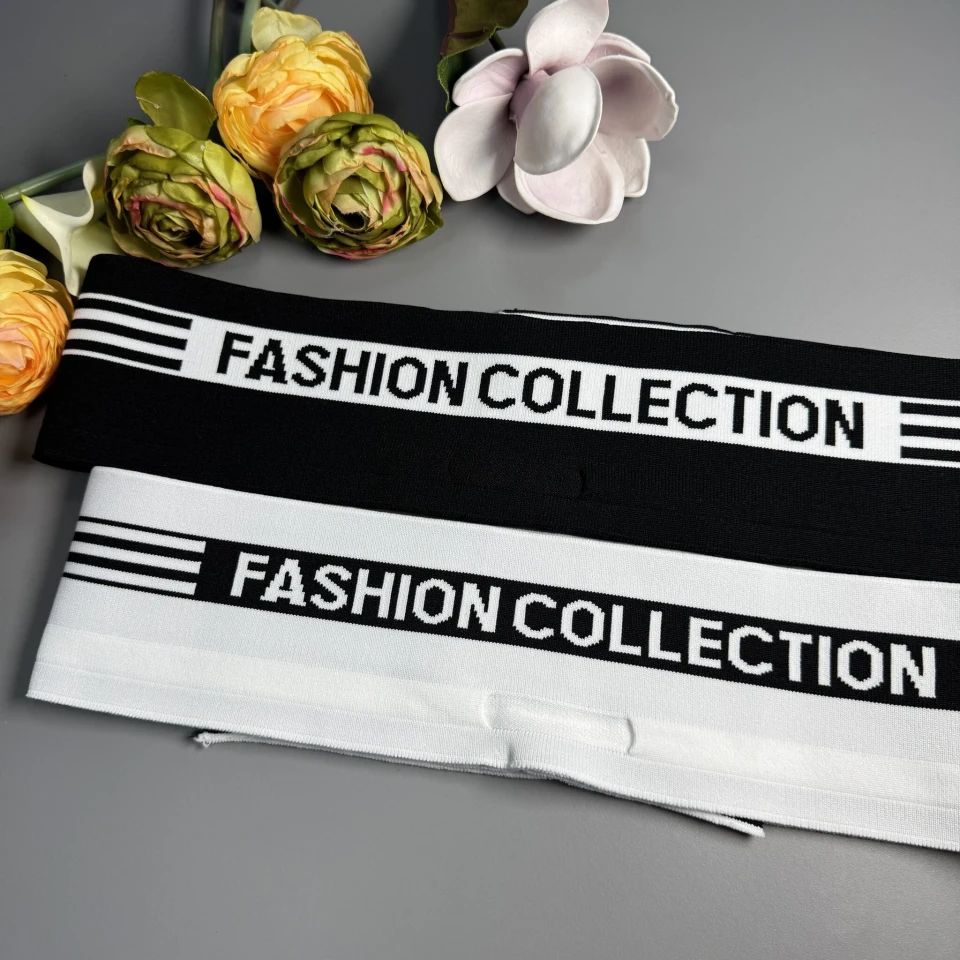 Пояс трикотажний довяз  FASHION COLLECTION (8.5 см*90 см), чорний
