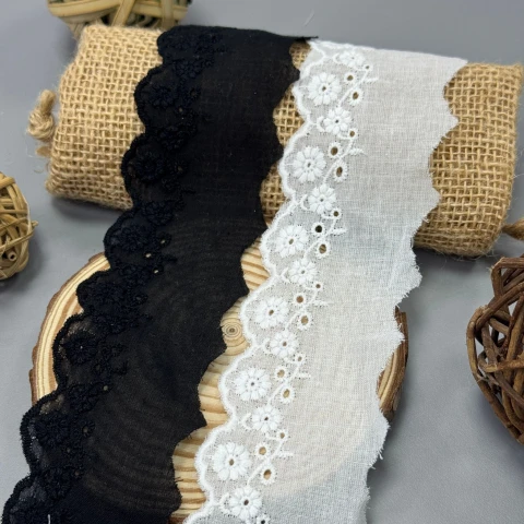 Мереживо прошва 10032 5,5 см.(300 ярдів/274,3 м.), чорний