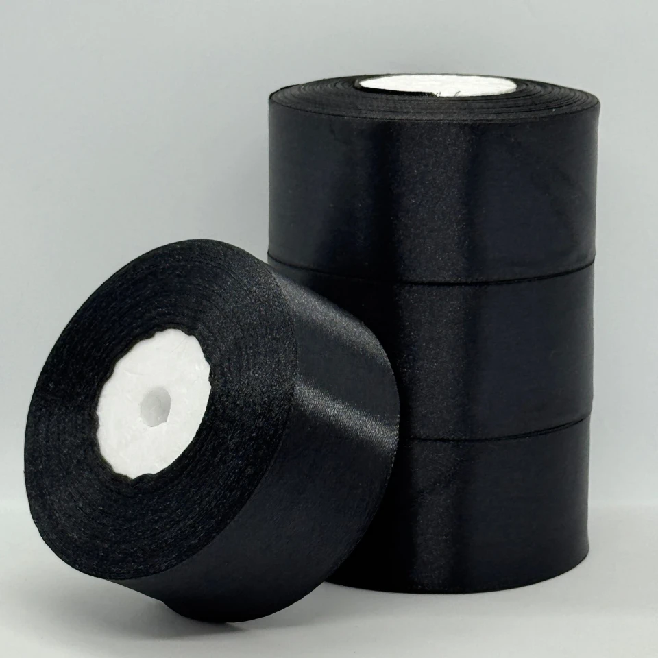 Стрічка атласна 4 см (5*36 ярдів) , чорний