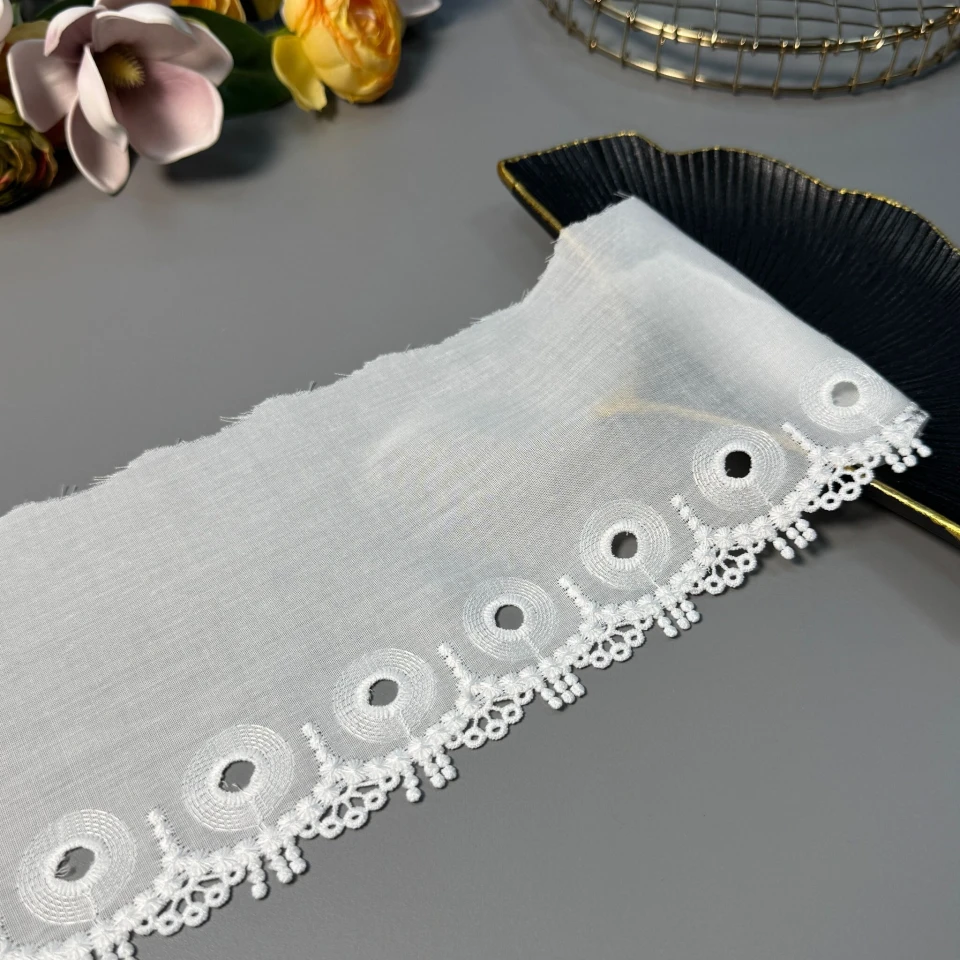 3D Мереживо прошва 0320803 15см. (46 ярдів/42,06 м.), натуральний