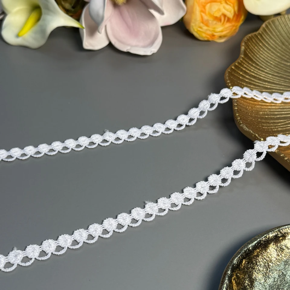 Мереживо поліестер ВВ104783а (30 ярдів/27.3 м.), білий