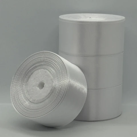 Стрічка атласна 4 см (5*36 ярдів) , 01 білий