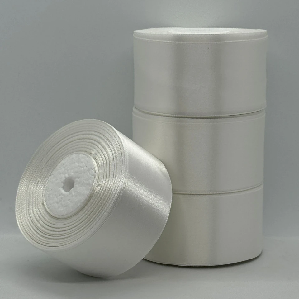 Стрічка атласна 5 см (4*36 ярдів), айворі