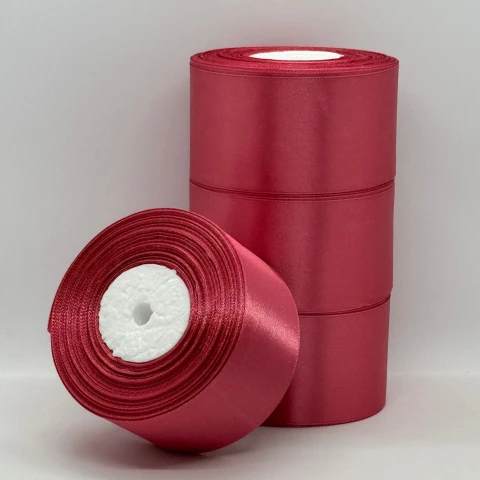 Лента атласная 5 см (4*36 ярдов), 170 темно-коралловый