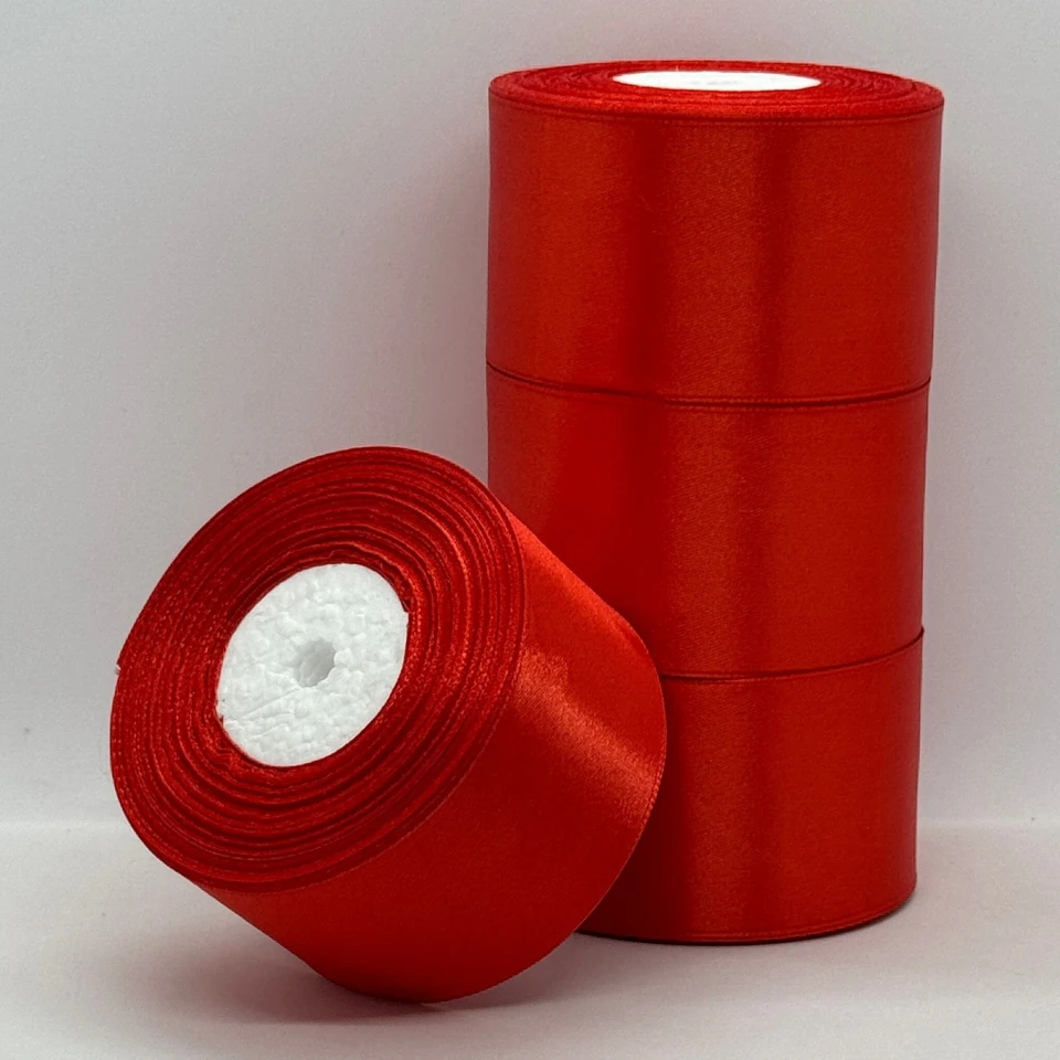 Стрічка атласна 5 см (4*36 ярдів), 162 гранатовий