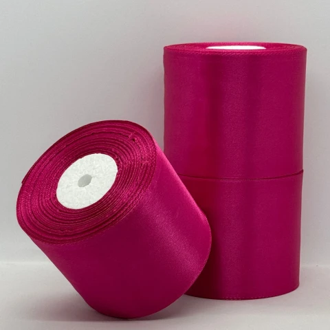 Стрічка атласна 7.5 см (3*36 ярдів), 27 малина