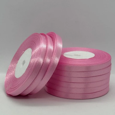 Стрічка атласна 0.6 см (10*36 ярдів), 94 рожева пудра