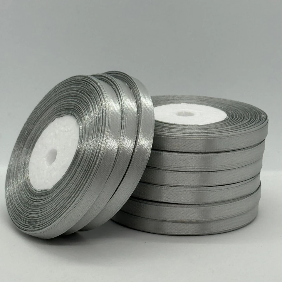 Стрічка атласна 0.6 см (10*36 ярдів), 179 сірий