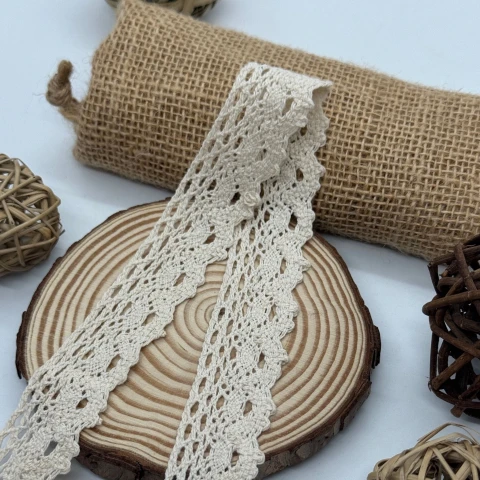 Мереживо макраме 5160 2,8 см (200 ярдів/182,8 м.) , бежевий