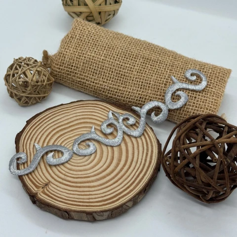 Аплікація клейова люрекс 3416 (20 шт.), срібло